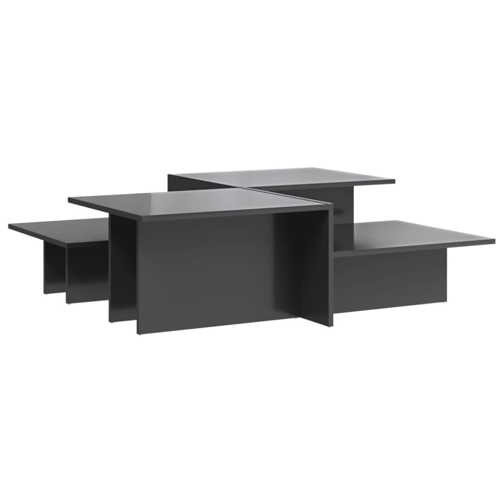 (high gloss grey) vidaXL 1/2x Coffee Tables Engineered Wood Side End Couch Table Multi Colours