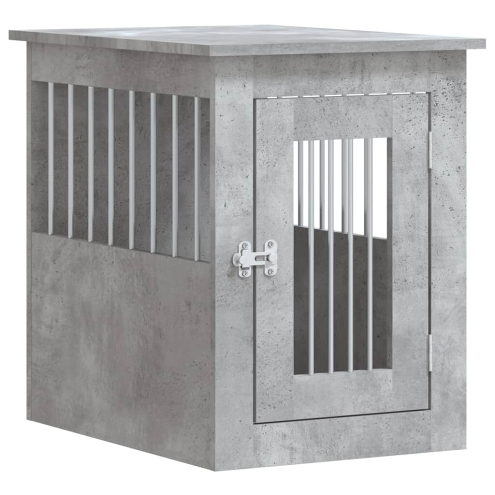 Vidaxl (Concrete Grey, 45 X 62 X 59 Cm) Dog Crate Furniture Pet Doghouse Dog Kennel Dog Cage Engineered Wood