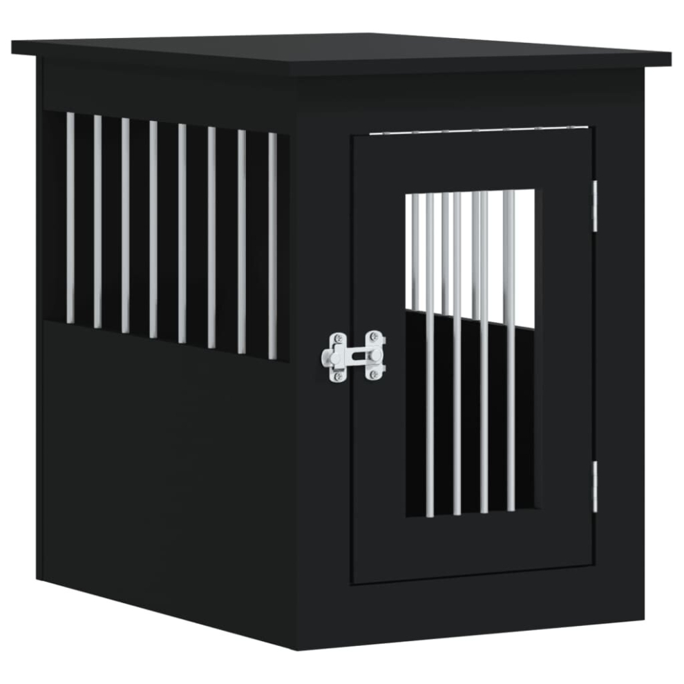 (black, 45 x 62 x 59 cm) vidaXL Dog Crate Furniture Pet Doghouse Dog Kennel Dog Cage Engineered Wood