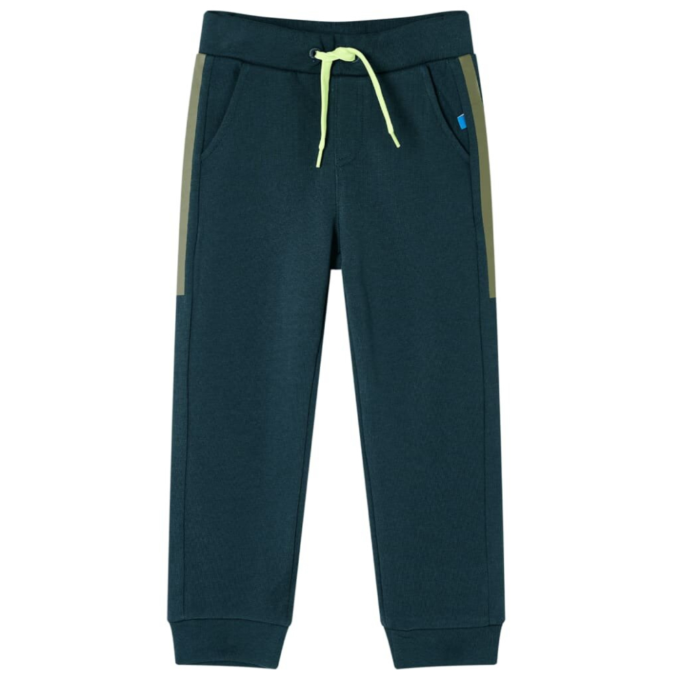 (92) Kids' Sweatpants with Drawstring Children's Trousers Tracksuit Moss Green