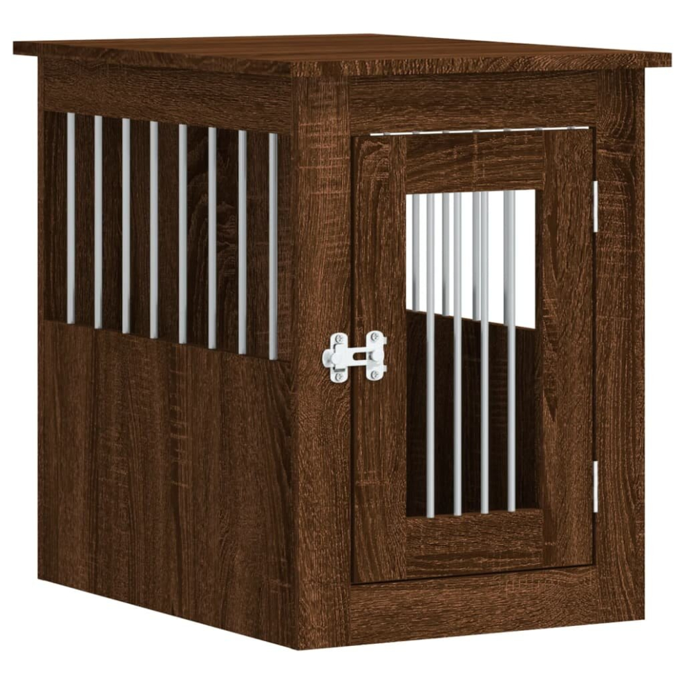 Vidaxl (Brown Oak, 45 X 62 X 59 Cm) Dog Crate Furniture Pet Doghouse Dog Kennel Dog Cage Engineered Wood