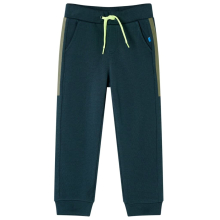 (140) Kids' Sweatpants with Drawstring Children's Trousers Tracksuit Moss Green