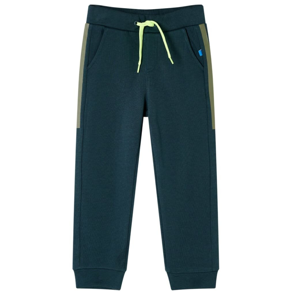 (140) Kids' Sweatpants with Drawstring Children's Trousers Tracksuit Moss Green