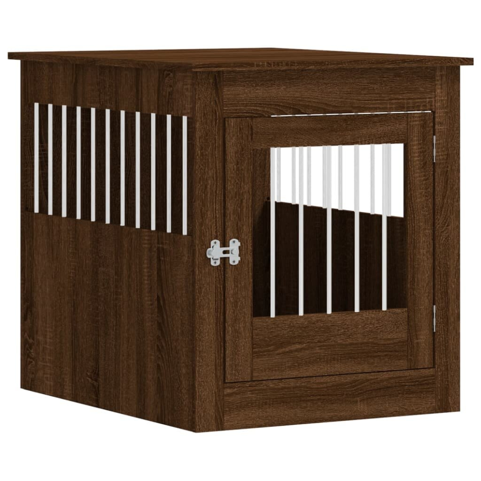 Vidaxl (Brown Oak, 64.5 X 80 X 71 Cm) Dog Crate Furniture Pet Doghouse Dog Kennel Dog Cage Engineered Wood