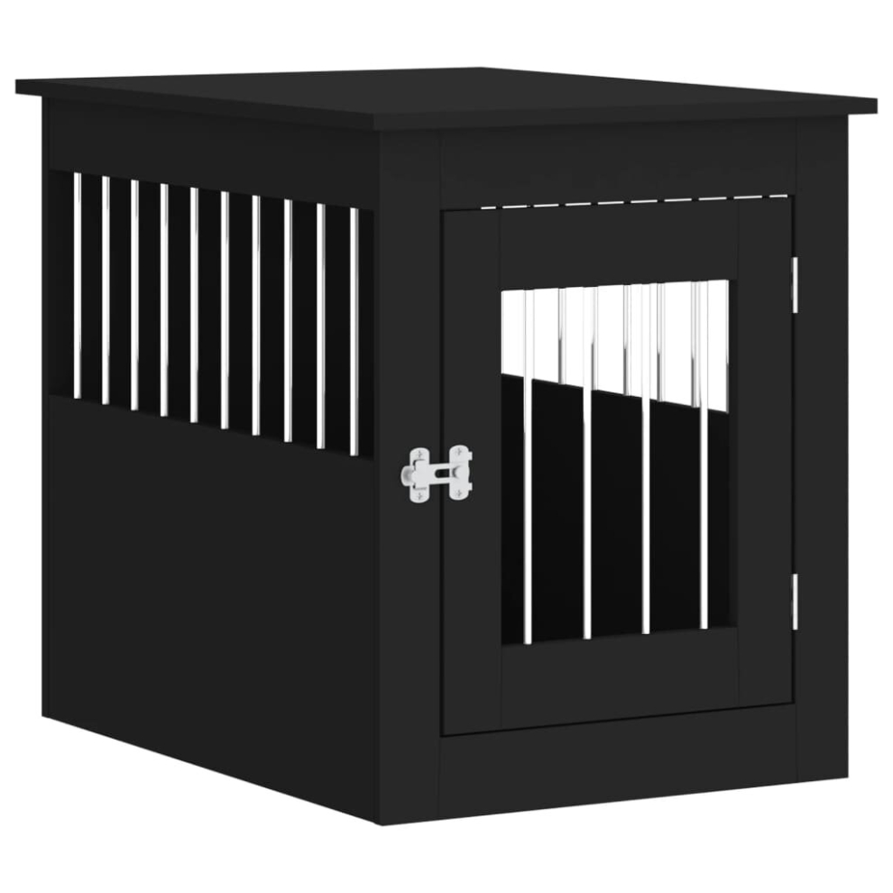 Vidaxl (, 55 X 75 X 65 Cm) Dog Crate Furniture Pet Doghouse Dog Kennel Dog Cage Engineered Wood Black