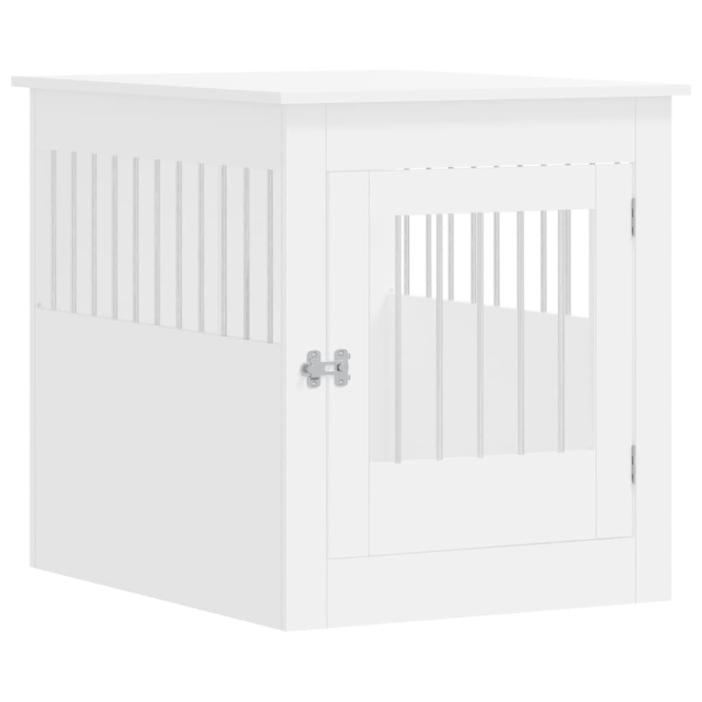 (white, 64.5 X 80 X 71 cm) vidaXL Dog Crate Furniture Pet Doghouse Dog Kennel Dog Cage Engineered Wood