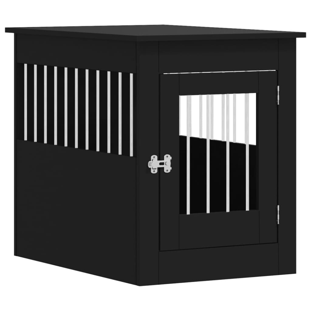 (black, 55 x 80 x 68 cm) vidaXL Dog Crate Furniture Pet Doghouse Dog Kennel Dog Cage Engineered Wood