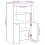 VidaXL (concrete grey) vidaXL Side Cabinet with LED Lights Storage Sideboard Cupboard Engineered Wood 4