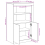 VidaXL (white) vidaXL Side Cabinet with LED Lights Storage Sideboard Cupboard Engineered Wood 4