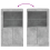 VidaXL (concrete grey) vidaXL Side Cabinet with LED Lights Storage Sideboard Cupboard Engineered Wood 10
