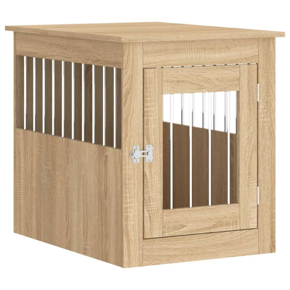 (sonoma oak, 55 X 75 X 65 cm) vidaXL Dog Crate Furniture Pet Doghouse Dog Kennel Dog Cage Engineered Wood