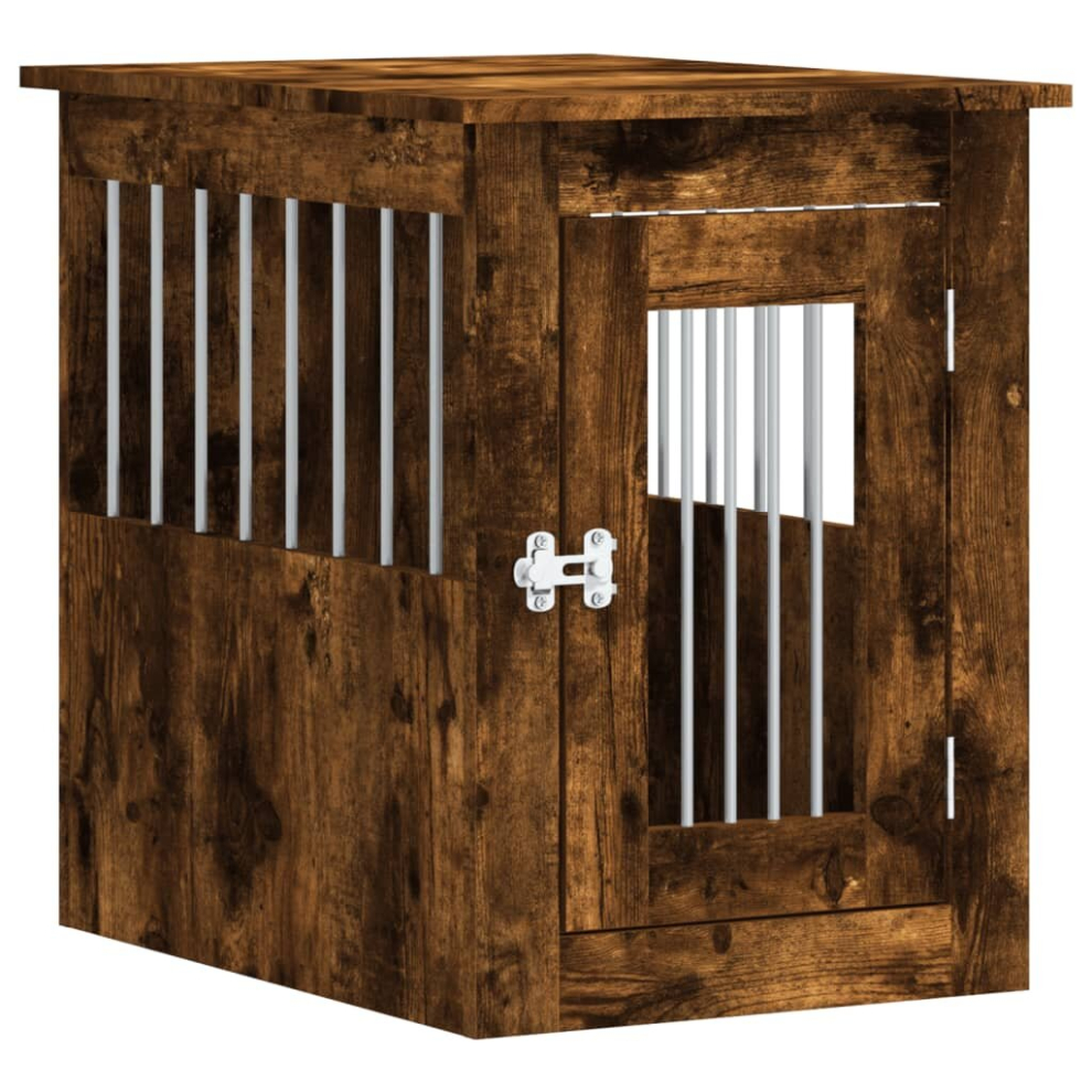 Vidaxl (Smoked Oak, 45 X 62 X 59 Cm) Dog Crate Furniture Pet Doghouse Dog Kennel Dog Cage Engineered Wood