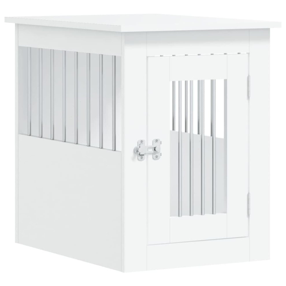 Vidaxl (White, 45 X 62 X 59 Cm) Dog Crate Furniture Pet Doghouse Dog Kennel Dog Cage Engineered Wood