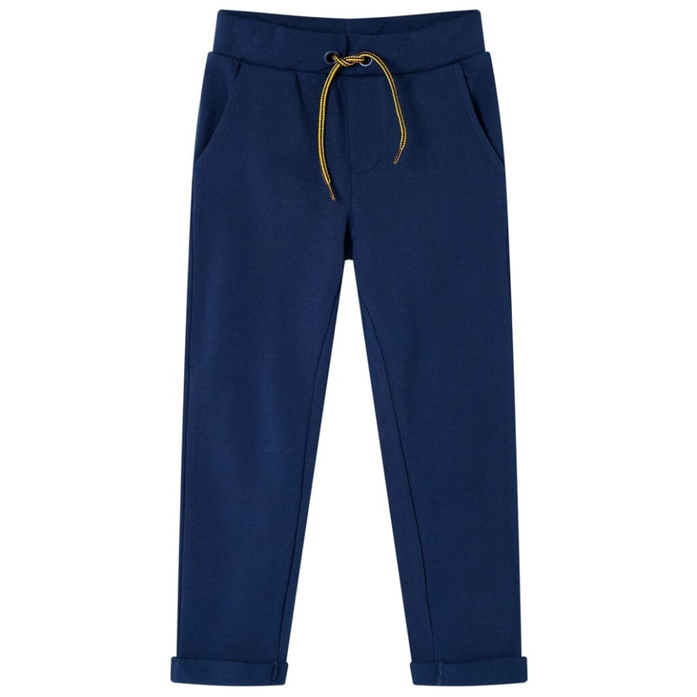 (92) Kids' Pants with Drawstring Trousers Kids Children's Pants with Pockets Navy