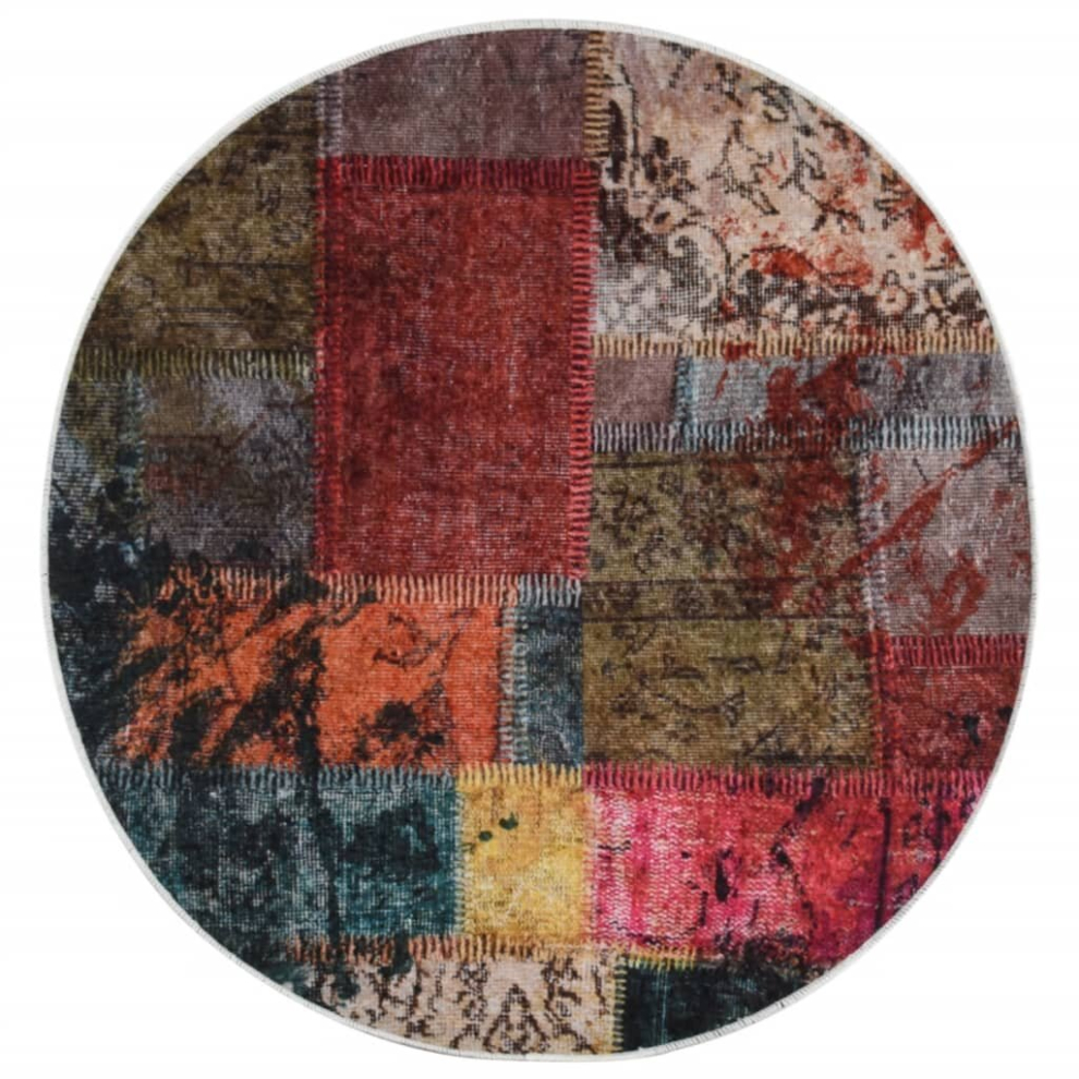 Vidaxl (Patchwork, 200 Cm) Rug Washable Patchwork Anti Slip Home Floor Carpet Floor Area Rug Mat