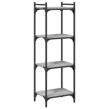 (grey sonoma, 40 x 30 x 120 cm) vidaXL Bookcase Bookshelf Storage Cabinet Rack Book Shelf Engineered Wood