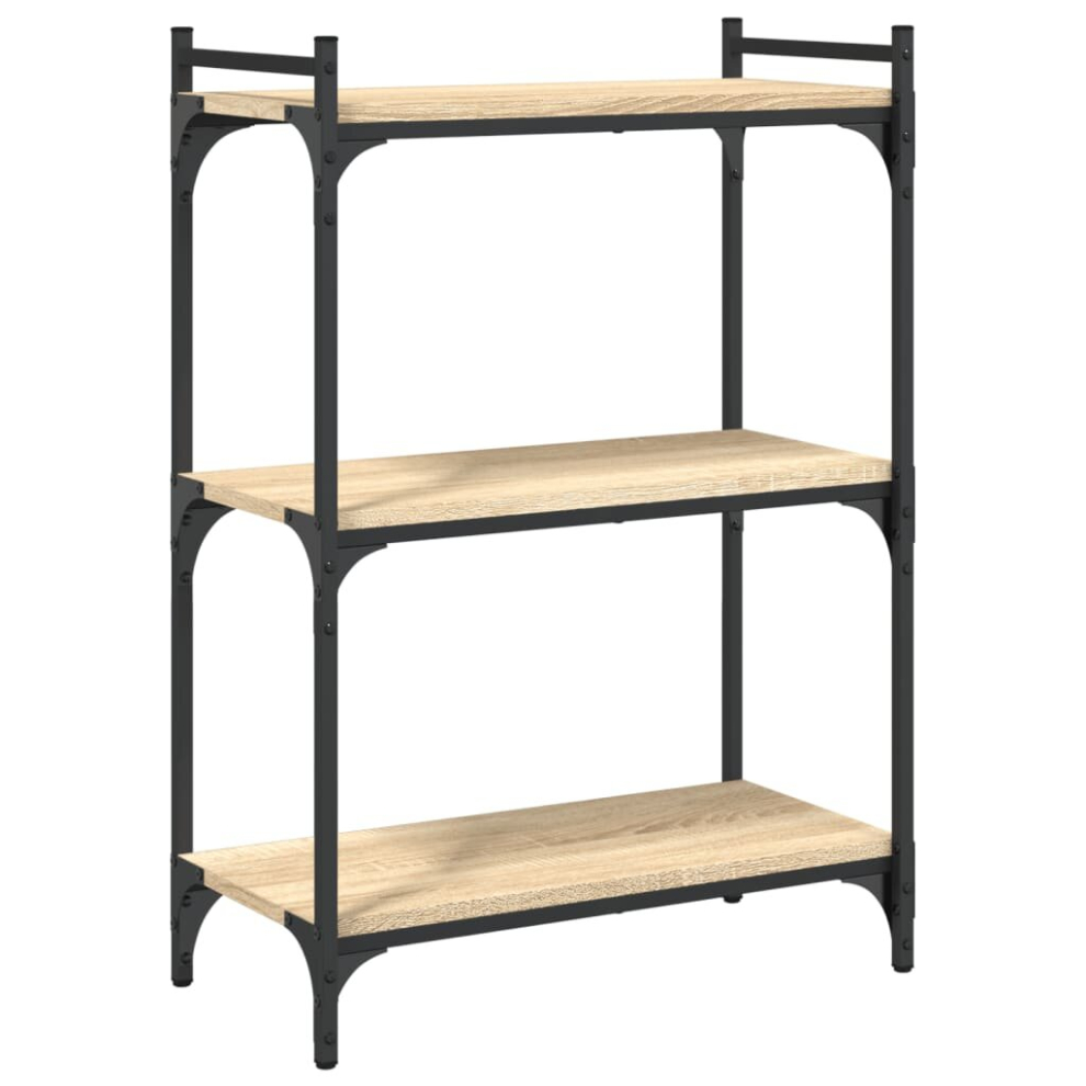 (sonoma oak, 60 x 30 x 86 cm) vidaXL Bookcase Bookshelf Storage Cabinet Rack 6-Tier Shelf Engineered Wood