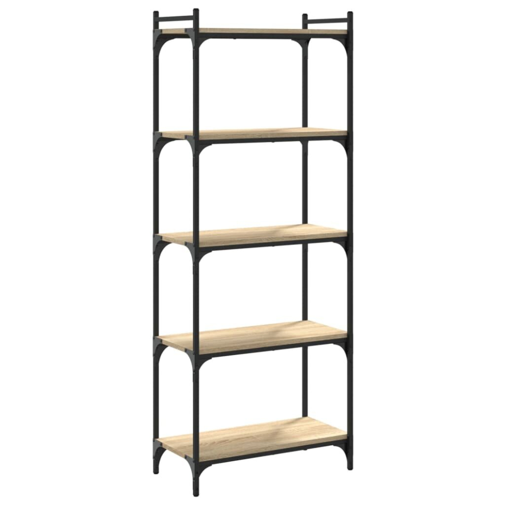 (sonoma oak, 60 x 30 x 154 cm) vidaXL Bookcase Bookshelf Storage Cabinet Rack 6-Tier Shelf Engineered Wood