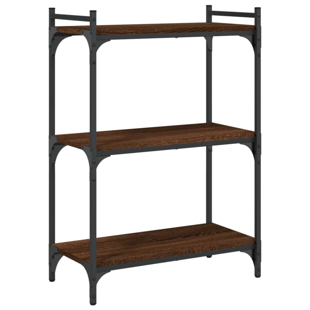 (brown oak, 60 x 30 x 86 cm) vidaXL Bookcase Bookshelf Storage Cabinet Rack 6-Tier Shelf Engineered Wood