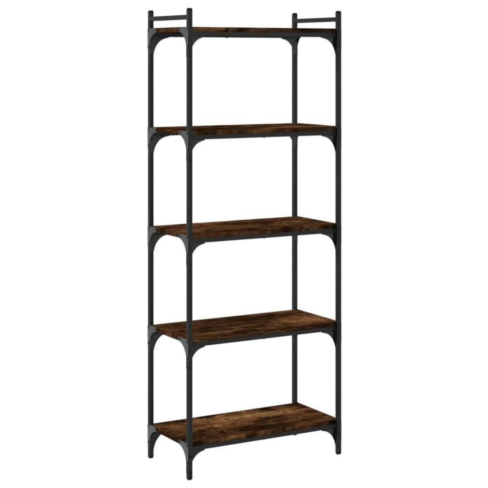 (smoked oak, 60 x 30 x 154 cm) vidaXL Bookcase Bookshelf Storage Cabinet Rack 6-Tier Shelf Engineered Wood