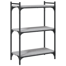 (grey sonoma, 60 x 30 x 86 cm) vidaXL Bookcase Bookshelf Storage Cabinet Rack Book Shelf Engineered Wood