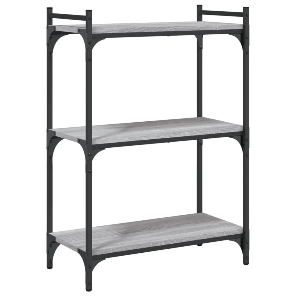 (grey sonoma, 60 X 30 X 86 cm) vidaXL Bookcase Bookshelf Storage Cabinet Rack 6-Tier Shelf Engineered Wood