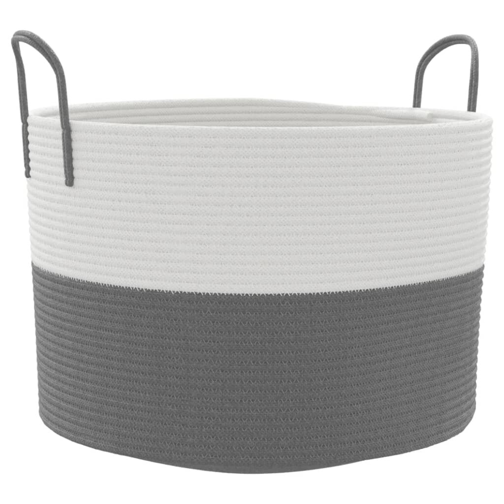 (grey, 51 x 33 cm) vidaXL Storage Basket Laundry Basket Washing Basket Laundry Hamper Cotton