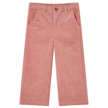 (128) Kids' Pants Trousers Toddler Children's Pants with Pockets Corduroy Old Pink