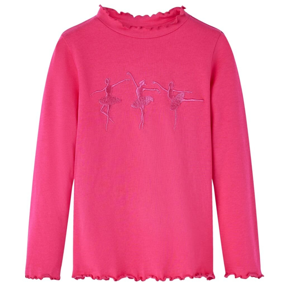 (pink, 116) Kids' T-shirt with Long Sleeves Children's T Shirt Tee Ballerina Girls Design