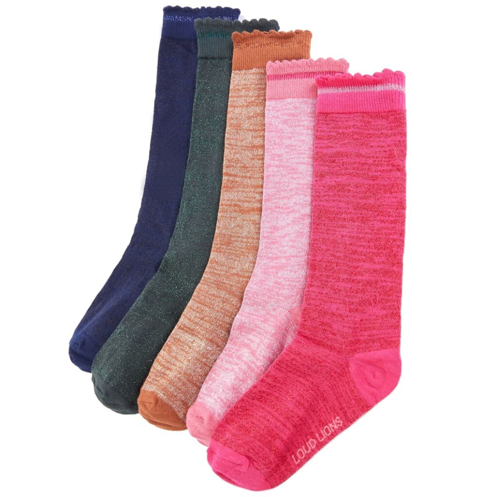 (23-26) Kids' Socks Children Cotton Socks School Socks for Toddler Girls Boys 5 Pairs