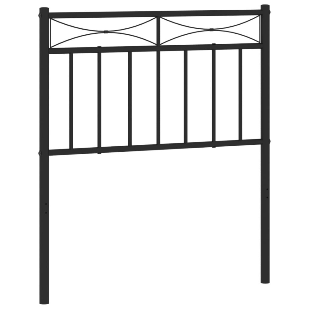 (black, 75 cm) vidaXL Metal Headboard Bedroom Home Decor Bed Header Guest Room Bed Headboard