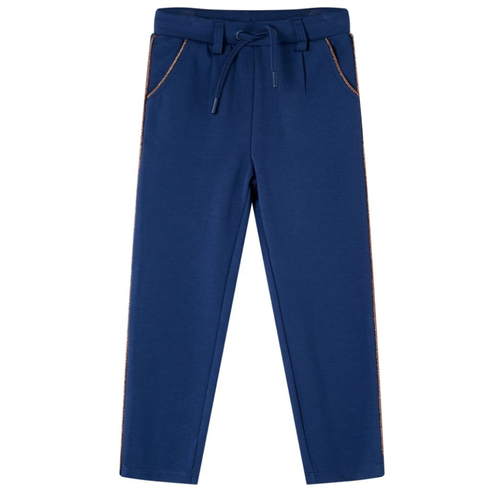 Vidaxl (116) Kids' Pants With Drawstring Toddler Baby Trousers Children's Pants Navy Blue