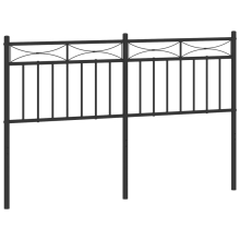 (black, 135 cm) vidaXL Metal Headboard Bedroom Home Decor Bed Header Guest Room Bed Headboard