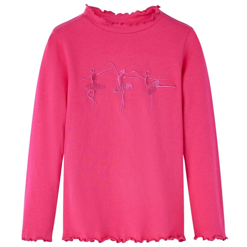 (pink, 92) Kids' T-shirt with Long Sleeves Children's T Shirt Tee Ballerina Girls Design