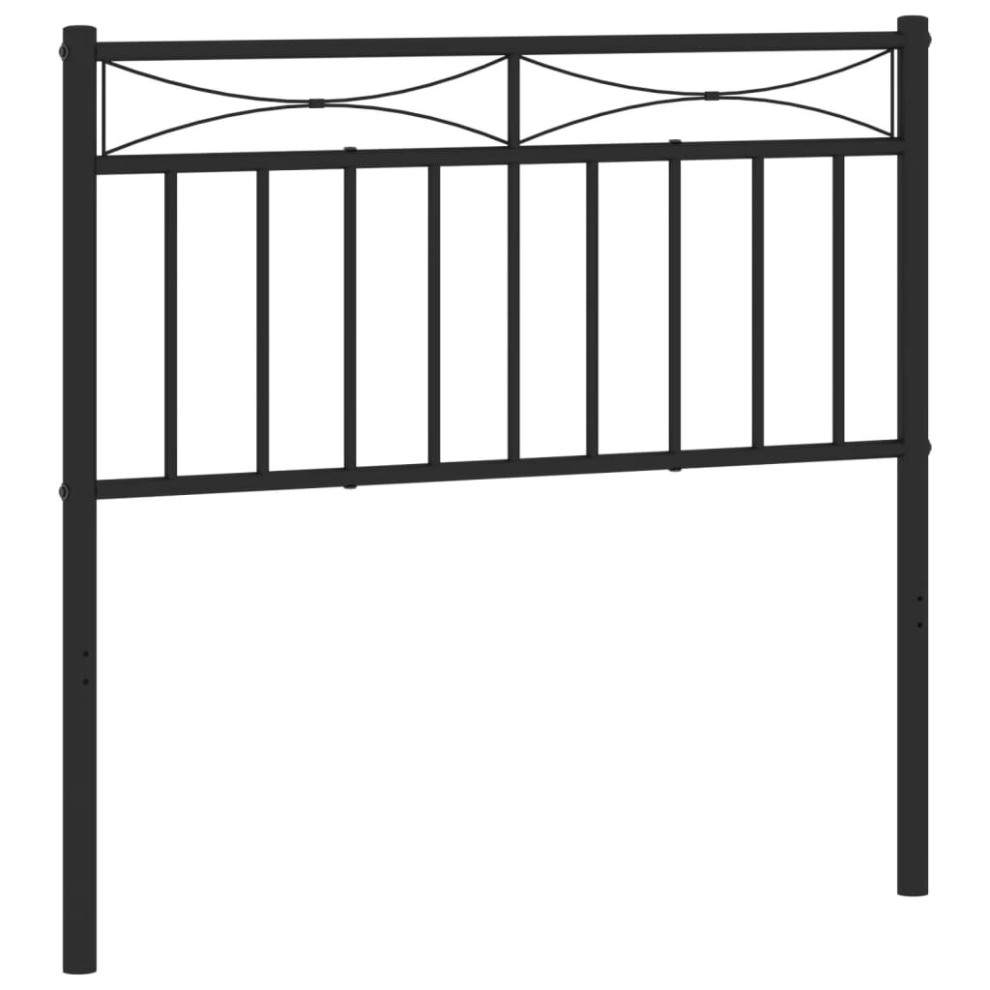 (black, 90 cm) vidaXL Metal Headboard Bedroom Home Decor Bed Header Guest Room Bed Headboard