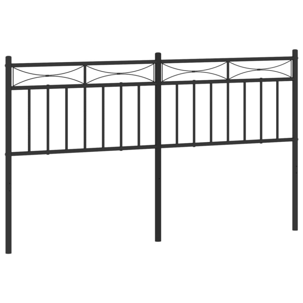 (black, 150 cm) vidaXL Metal Headboard Bedroom Home Decor Bed Header Guest Room Bed Headboard