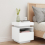 VidaXL (white) vidaXL Bedside Cabinets with LED Lights Nightstand Bed Table Side Cabinet 3