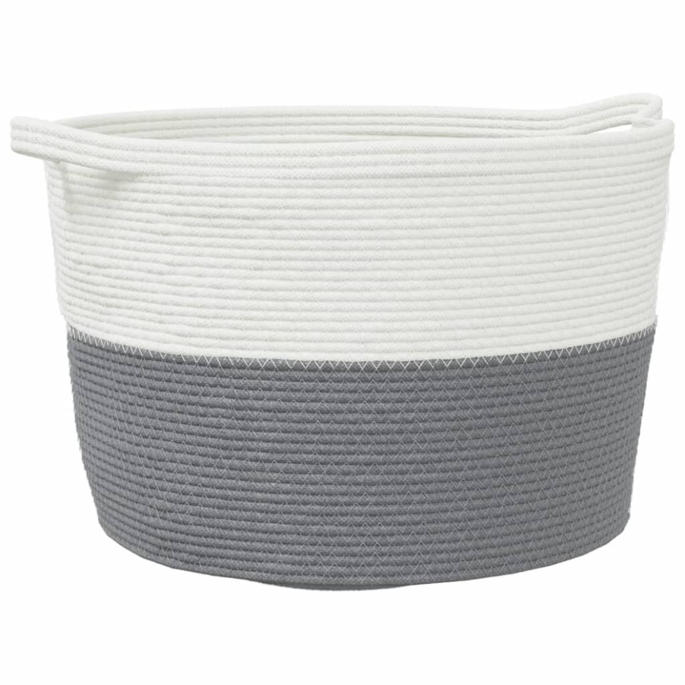 Vidaxl Laundry Basket Laundry Hamper Bin Laundry Sorter And Cotton Grey/White