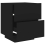 VidaXL (black, 2 pcs) vidaXL Bedside Cabinets with LED Lights Nightstand Bed Table Engineered Wood 7