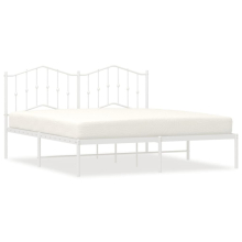 (with headboard, 180 x 200 cm) vidaXL Metal Bed Frame Home Bedroom Bed Base Mattress Foundation Bedstead