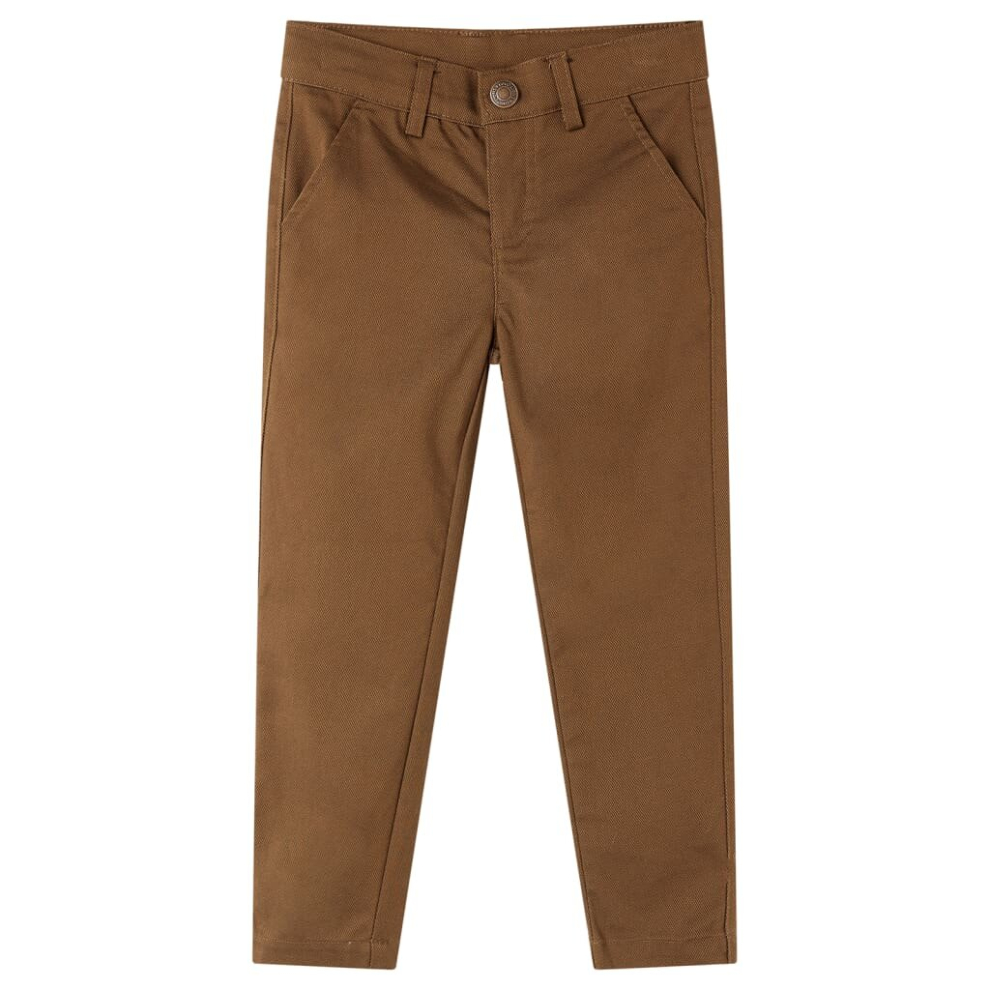 Vidaxl (Cognac, 104) Kids' Pants Toddler Trousers School Children's Pants With Pockets Kids Clothes