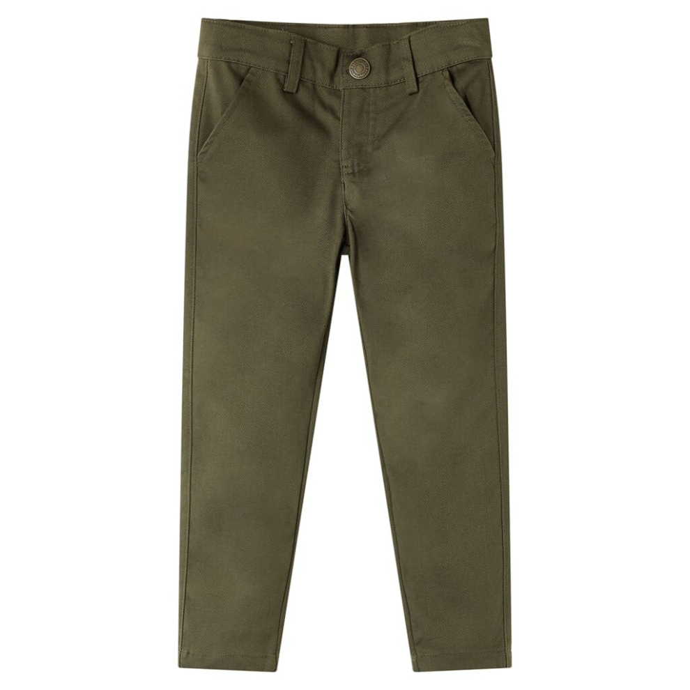 Vidaxl (Khaki, 104) Kids' Pants Toddler Trousers School Children's Pants With Pockets Kids Clothes