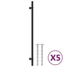 (black, 320 mm/ 5 pcs) vidaXL Cabinet Handles Door Handles Furniture Drawer Pull Stainless Steel