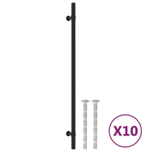 (black, 320 mm/ 10 pcs) vidaXL Cabinet Handles Door Handles Furniture Drawer Pull Stainless Steel