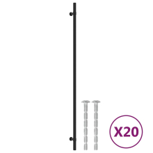 (black, 480 mm/ 20 pcs) vidaXL Cabinet Handles Door Handles Furniture Drawer Pull Stainless Steel