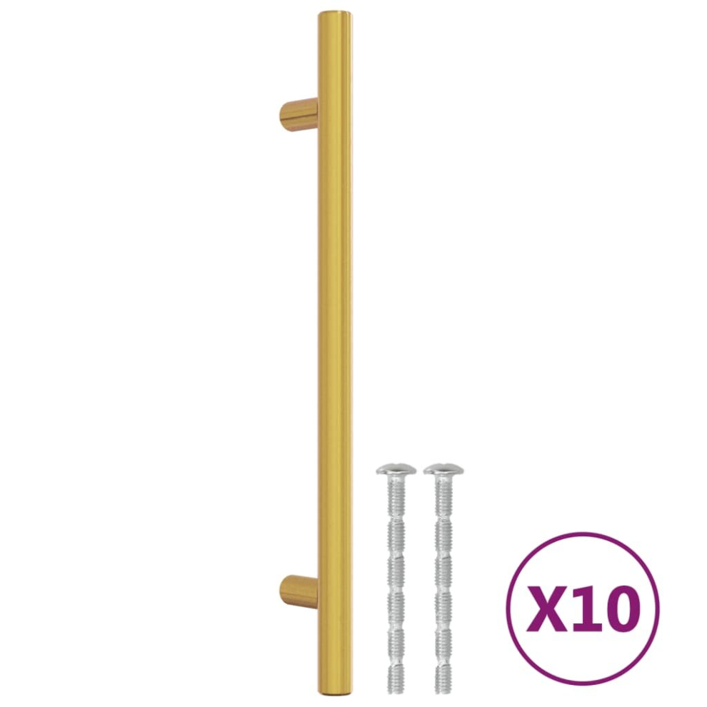 (gold, 160 mm/ 10 pcs) vidaXL Cabinet Handles Door Handles Furniture Drawer Pull Stainless Steel