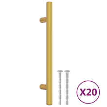 (gold, 128 mm/ 20 pcs) vidaXL Cabinet Handles Door Handles Furniture Drawer Pull Stainless Steel