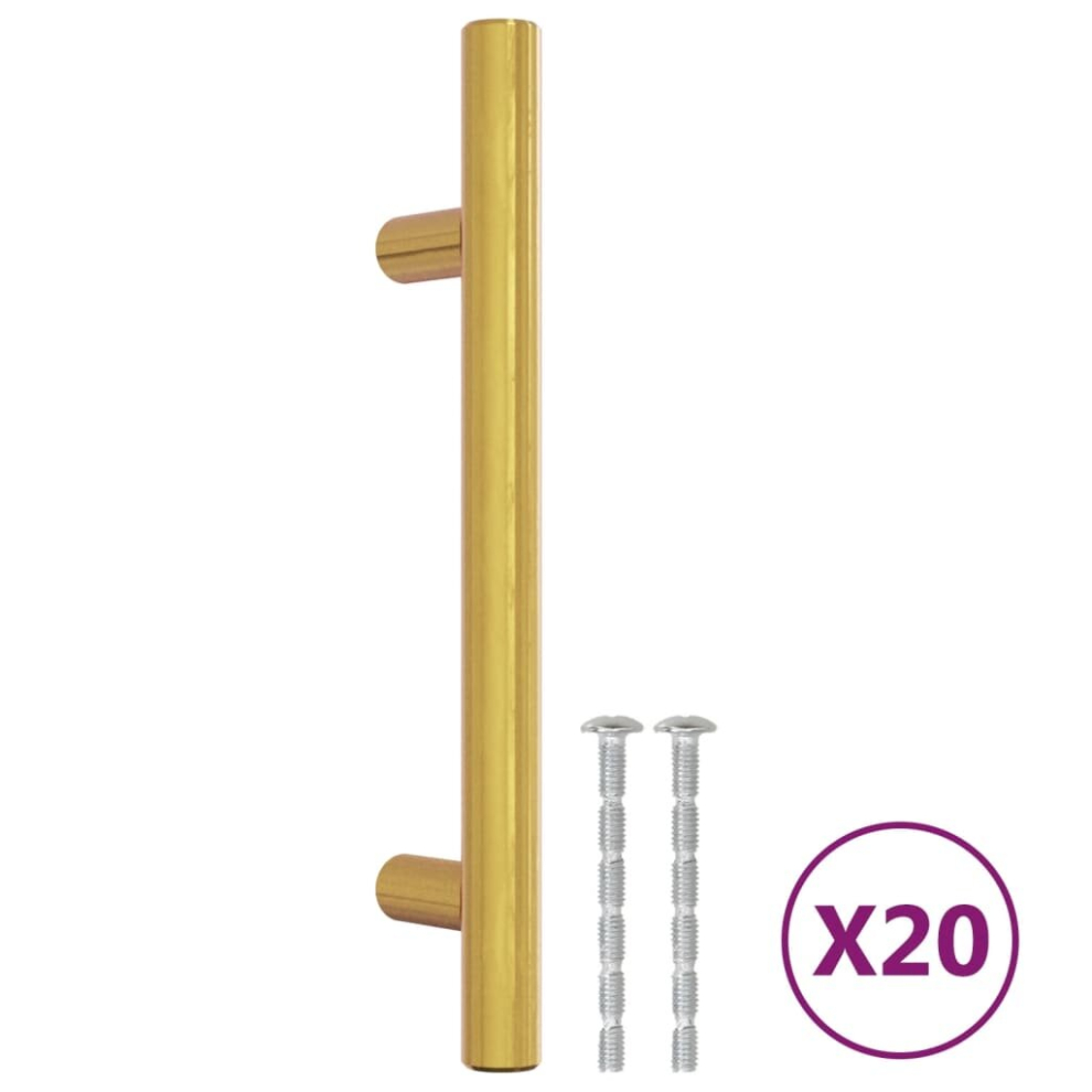 (gold, 96 mm/ 20 pcs) vidaXL Cabinet Handles Door Handles Furniture Drawer Pull Stainless Steel