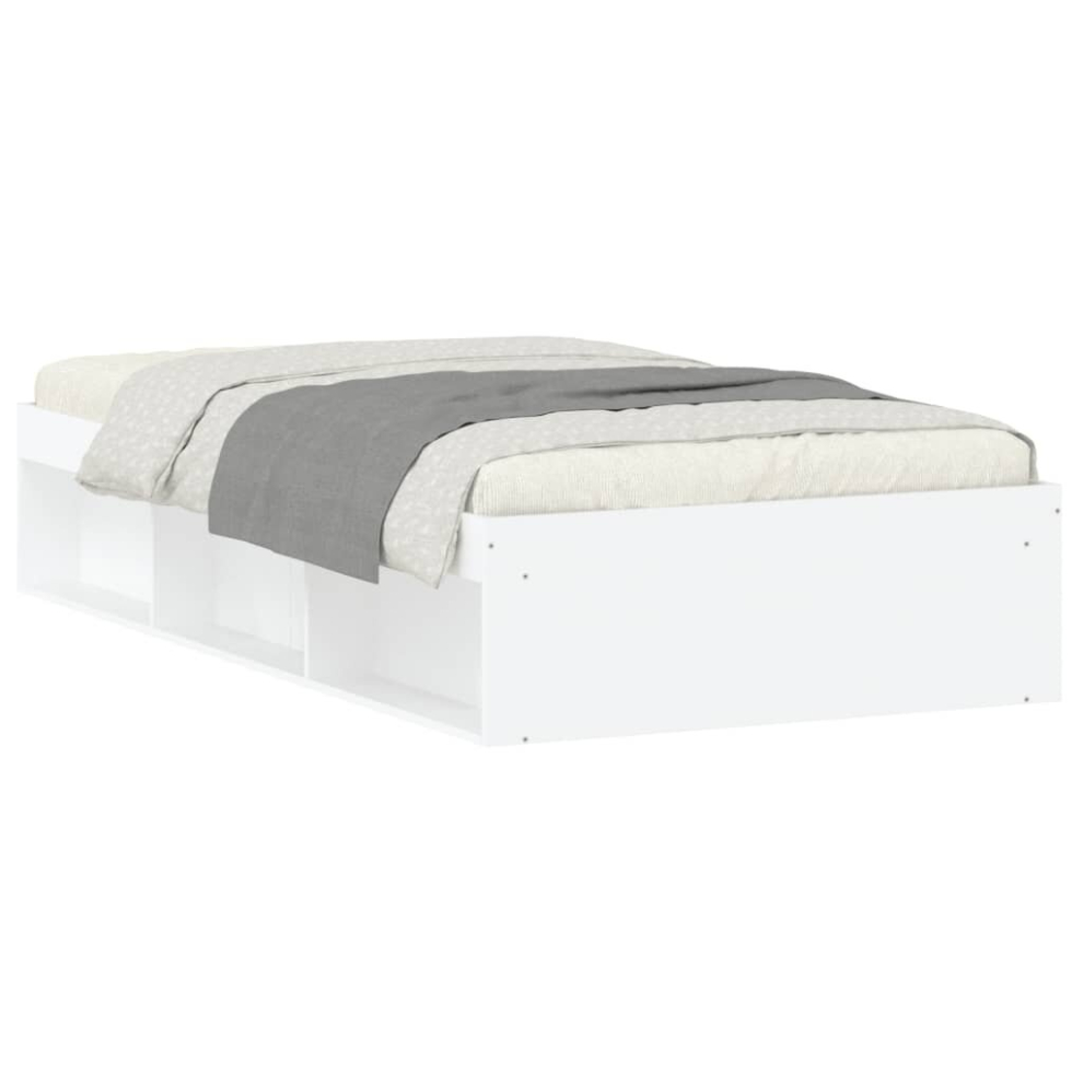 Vidaxl (White, 90 X 190 Cm) Bed Frame Bedroom Mattress Foundation Guest Room Bedstead Bed Base