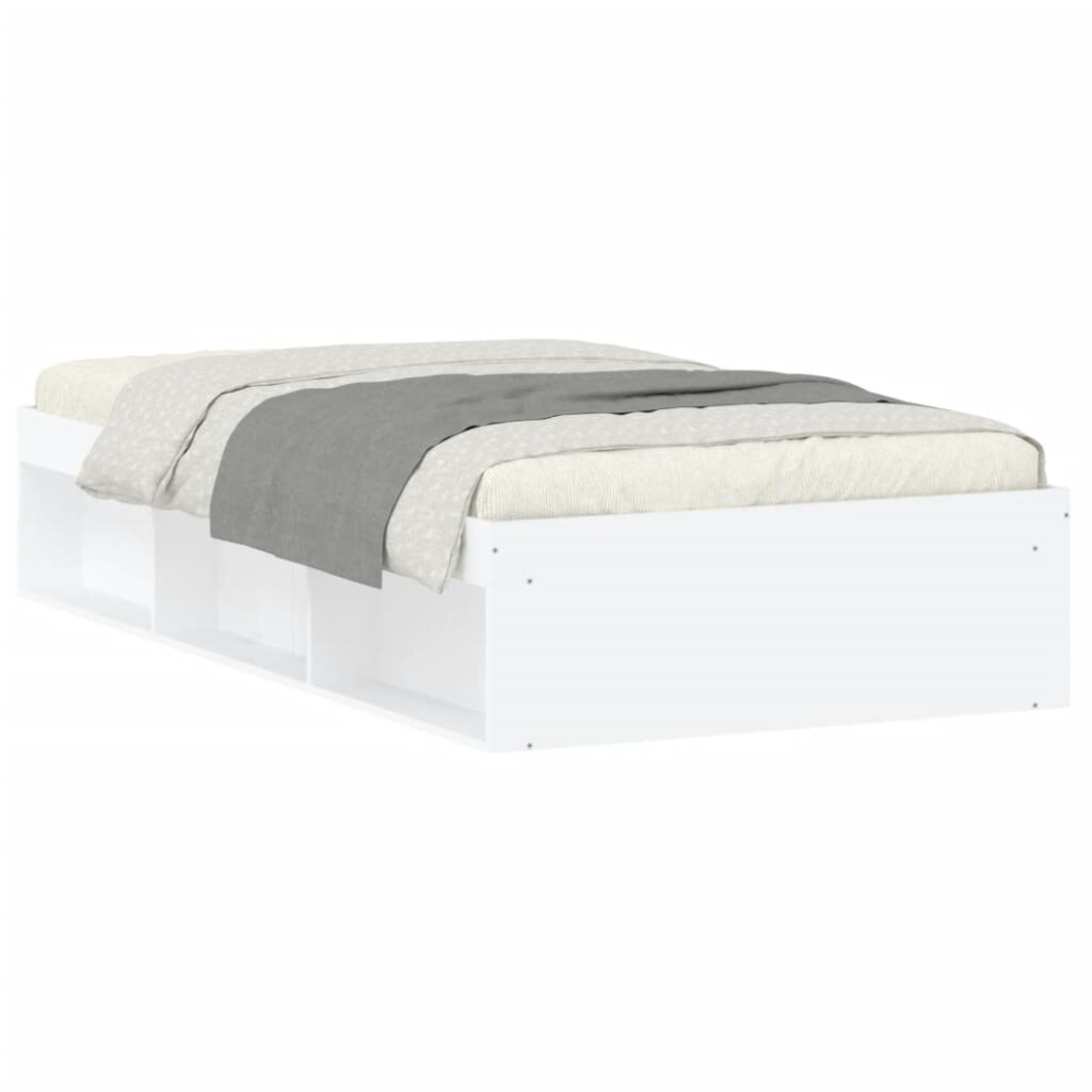 Vidaxl (White, 100 X 200 Cm) Bed Frame Bedroom Mattress Foundation Guest Room Bedstead Bed Base